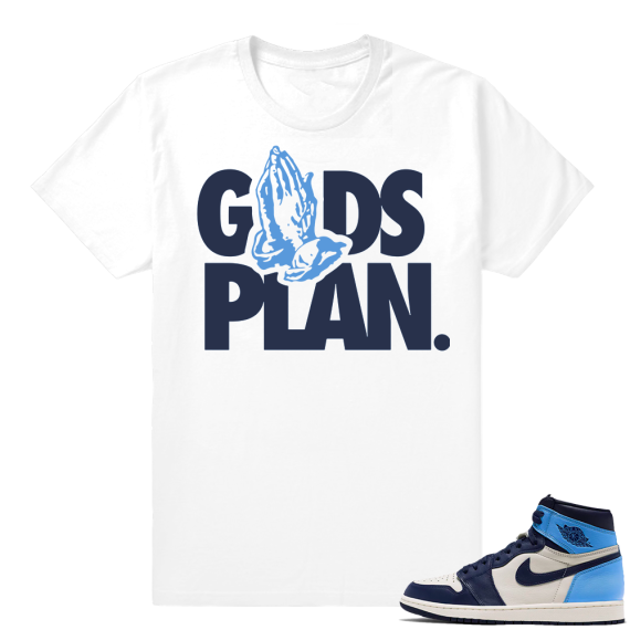 Obsidian UNC 1s | Gods Plan | White Shirt