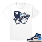 Obsidian UNC 1s | Bruiser Logo | White Shirt