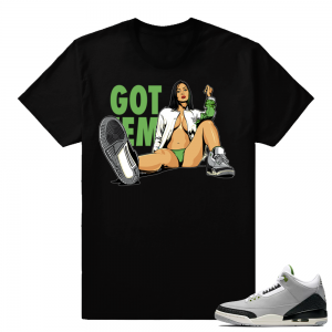 Match Jordan 3 Chlorophyll | Got Em | Black shirt