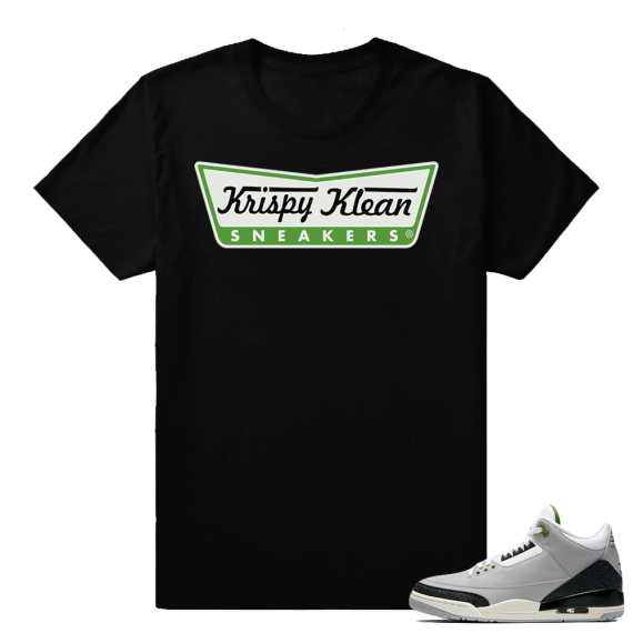 Match Jordan 3 Chlorophyll | Krispy Klean Sneakers | Black shirt