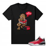 Red Cement 3s shirt black - My Precious