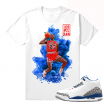 Match Jordan 3 True Blue OG | True Blue MJ x Dirty Sprite | White T shirt