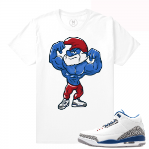 Match Jordan 3 True Blue OG | Big Papa | White T shirt