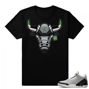 Match Jordan 3 Chlorophyll | Rare Air Bull | Black shirt