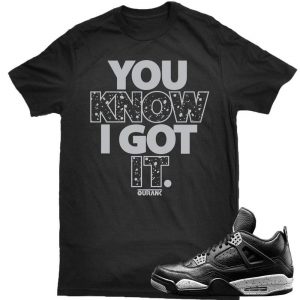 Oreo 4s matching sneaker tees shirts |You Know I Got It Sneaker Tee Black | Streetwear Online