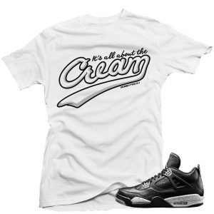 Oreo 4s matching sneaker tees shirts |Cream sneaker Tee White | Streetwear Online