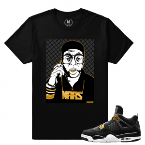 Match Jordan 4 Royalty | Spike Lee Mars | Black T shirt