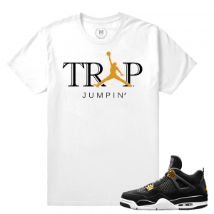 Match Jordan 4 Royalty | Trap Jumpin | White T shirt