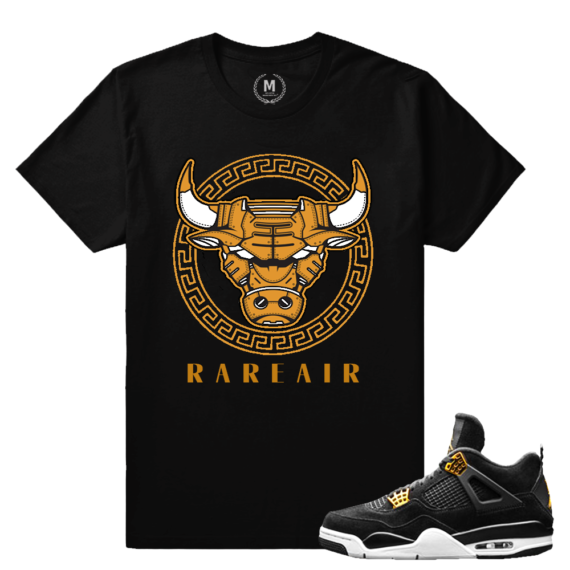 Match Jordan 4 Royalty | Royalty Bull | Black T shirt