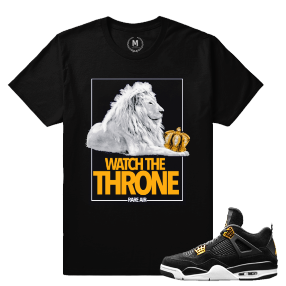 Match Jordan 4 Royalty | Watch The Throne | Black T shirt