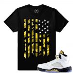 Match Olympic 5 Jordan Retro| Camo Flag |Black T shirt