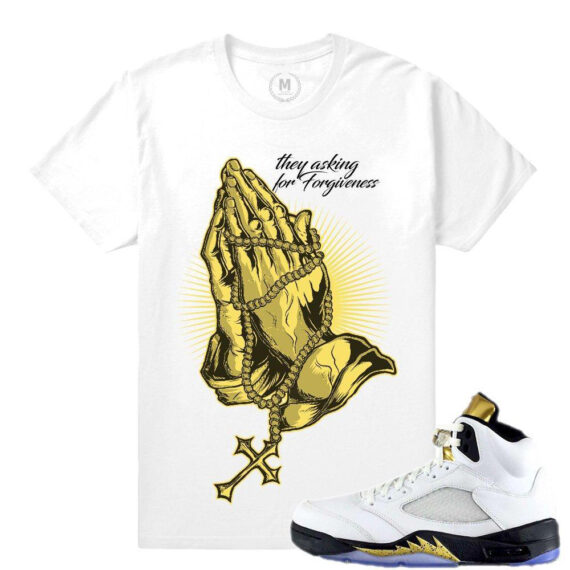 Match Olympic 5 Jordan Retro| Forgiveness|White T shirt