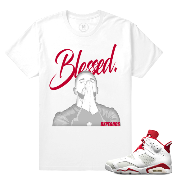 Match Jordan 6 Alternate | Blessed | White T shirt