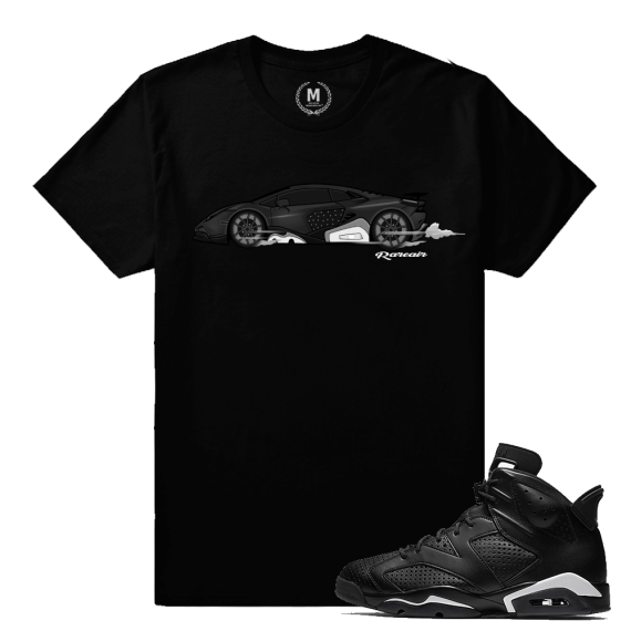 Match Jordan 6 Black Cat | Sicks Lambo | Black T shirt