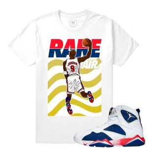 Match Jordan 7 Tinker Alternate | Olympic Slam | White T shirt