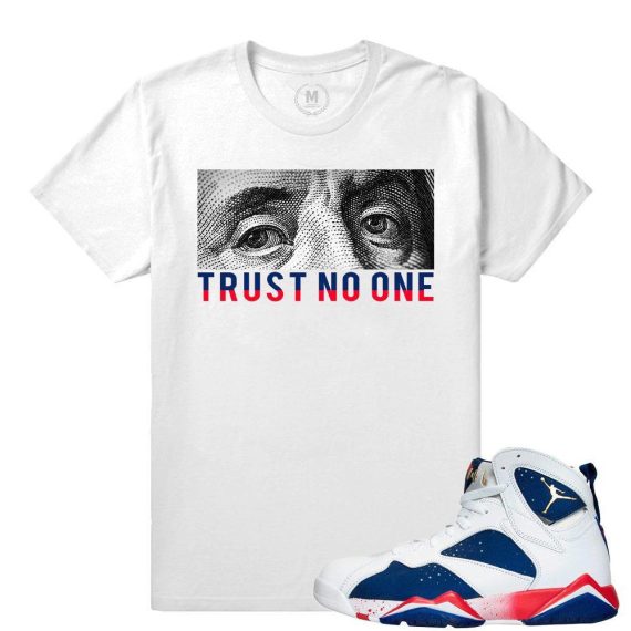 Match Jordan 7 Tinker Alternate | Trust No One | White T shirt