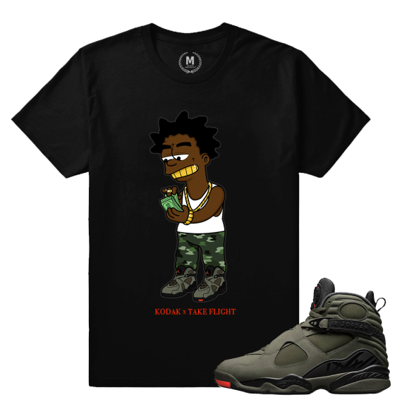 Match Jordan 8 Take Flight | Kodak x Take Flight | Black T shirt