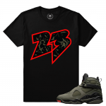 Match Jordan 8 Take Flight | Rare Air 23 | Black T shirt