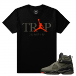 Match Jordan 8 Take Flight | Trap Jumpin | Black T shirt