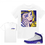 Match Jordan 9 Kobe | Fake Love Crying Girl | White T shirt