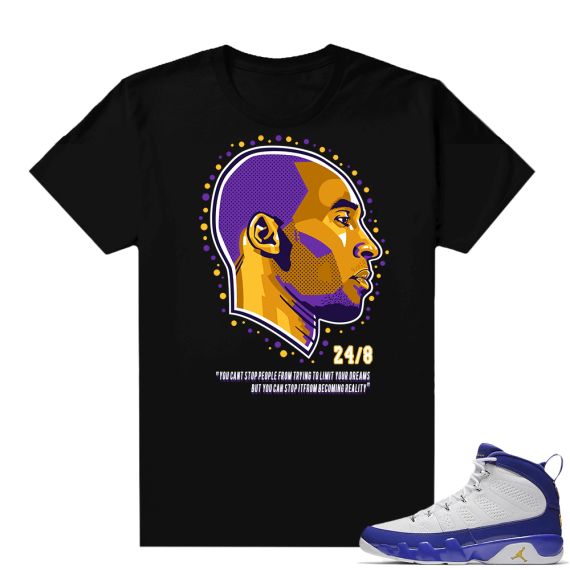 Match Jordan 9 Kobe | Kobe Dreams | Black T shirt