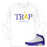 Match Jordan 9 Kobe | Trap Jumpin | White Long Sleeve T shirt