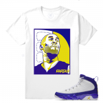 Match Jordan 9 Kobe | Mamba Stare down | White T shirt