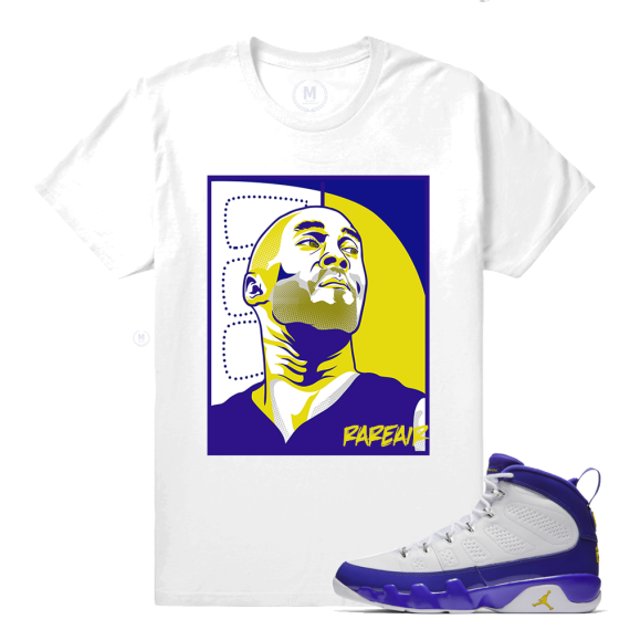 Match Jordan 9 Kobe | Mamba Stare down | White T shirt