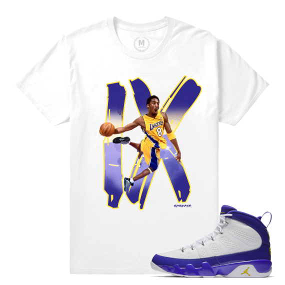 Match Jordan 9 Kobe | Kobe Slam | White T shirt