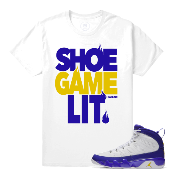 Match Jordan 9 Kobe | Shoe Game Lit | White T shirt