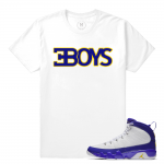 Match Jordan 9 Kobe | Bugatti Boys | White T shirt