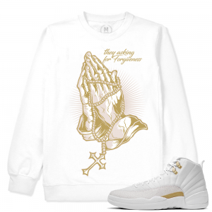 Match OVO 12 Jordan Retro | Forgiveness | White Crewneck Sweatshirt