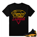 Match Jordan Retro 13 shirt | Pressure Makes Diamonds | Black shirt