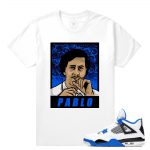 Match Jordan 4 Motorsport | I feel Like Pablo | White T shirt