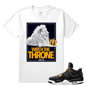 Match Jordan 4 Royalty | Watch the Throne | White T shirt