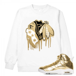 Match Jordan 6 Pinnacle | Black Hawks Drip | White Sweatshirt