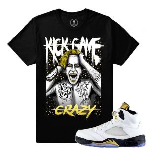 Match Olympic 5 Jordan Retro| Kick Game Crazy Joker |Black T shirt