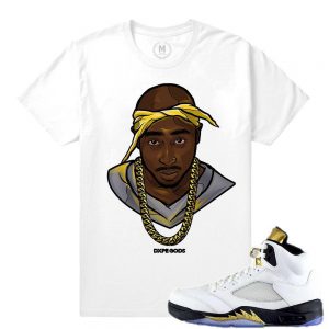 Match Olympic 5 Jordan Retro | 2 Pac | White T shirt