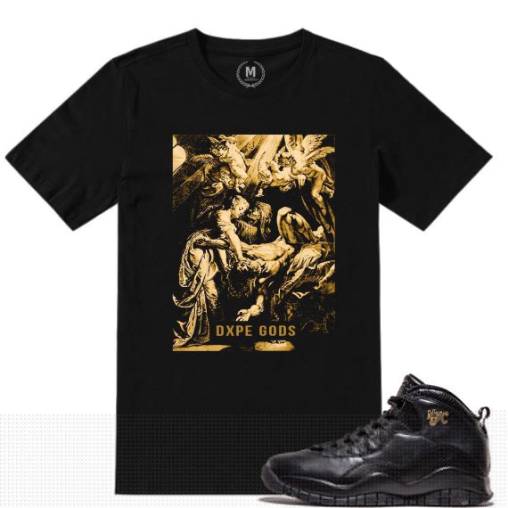 Match NYC 10 Jordan Retros | DXPE GODS Decapita | Black T shirt