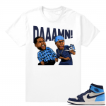 Obsidian UNC 1s | DAAAMN! | White Shirt