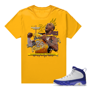 Match Jordan 9 Kobe | Black Mamba Remix | Gold T shirt