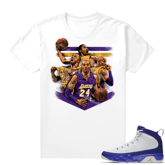 Match Jordan 9 Kobe | Kobe Tribute | White T shirt