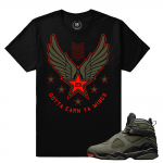 Match Jordan 8 Take Flight | Earn Ya Wings | Black T shirt