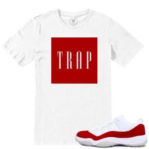 Match Varsity Red 11 lows Jordan Retros | The Trap | White T shirt