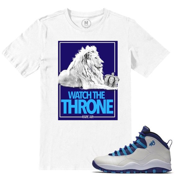 Match Jordan Retros 10 Charlotte Hornets | Watch The Throne | White T shirt