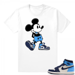 Obsidian UNC 1s | Sneakerhead Mickey | White Shirt