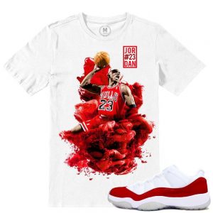 Match Varsity Red 11 lows Jordan Retros | MJ x Dirty Sprite | White T shirt