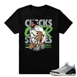 Match Jordan 3 shirt | Checks Over Stripes | Black shirt