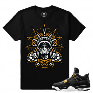 Match Jordan 4 Royalty | Liberty Muertos | Black T shirt