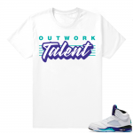 Match Jordan 5 Fresh Prince shirt | Outwork Talent | White shirt